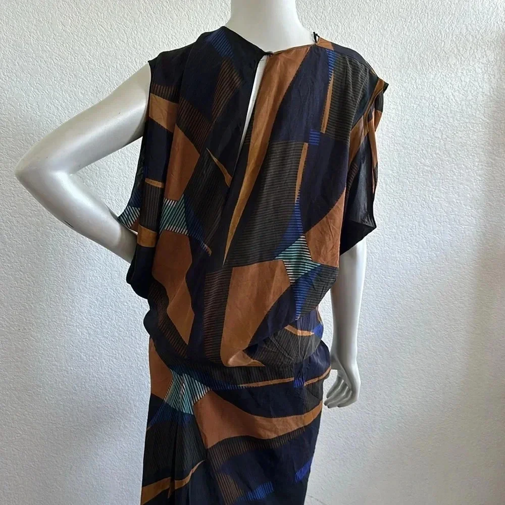 NWOT ZARA WOMAN MIDI LIMITED EDITION DRESS WITH DRAPED DETAIL Small - Picture 9 of 10